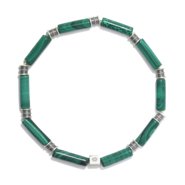 Natural Malachite Bracelet – ‘The Peafowl Talisman’